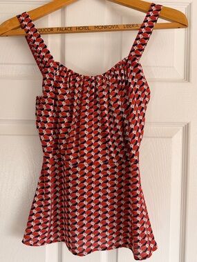 CAbi Geometric Print Camisole Size 0